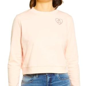 B.P. Heart Embroidered Sweatshirt Plus size